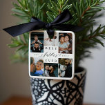 Ornamento De Cerâmica Melhor Pai Nunca | Colagem de fotos do Dia de os p<br><div class="desc">Mande um belo presente personalizado para o seu pai que ele amará para sempre. Ornamento especial personalizado de colagem de fotos da família para mostrar suas fotos e memórias especiais da família. Nosso design apresenta um simples design de grade de colagem de 6 fotos com "Melhor Pai" projetado em um...</div>