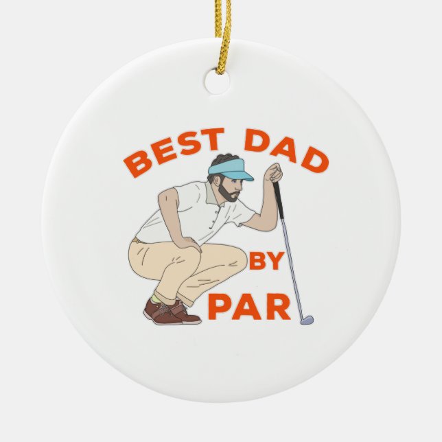 Ornamento De Cerâmica Melhor Pai Por Par (Frente)