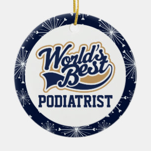 Ornamento De Cerâmica Melhor Podiatra do Mundo