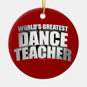 Ornamento De Cerâmica Melhor Professor de Dança do Mundo
