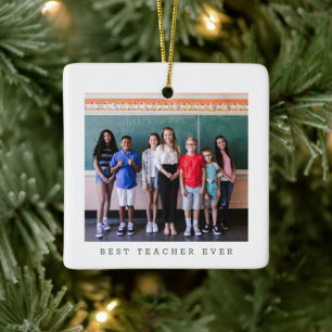 Ornamento De Cerâmica Melhor Professor de Todos os Tempos Foto Personali