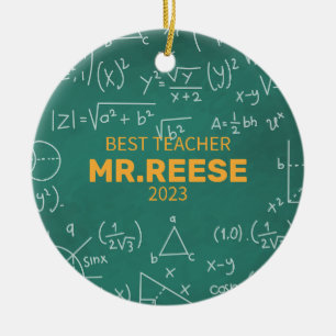 Ornamento De Cerâmica Melhor Professor Nome Personalizado de Professor d