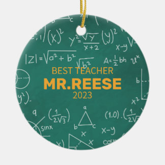 Ornamento De Cerâmica Melhor Professor Nome Personalizado de Professor d