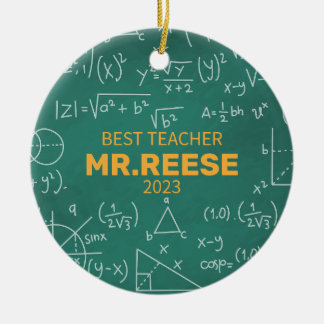 Ornamento De Cerâmica Melhor Professor Nome Personalizado de Professor d