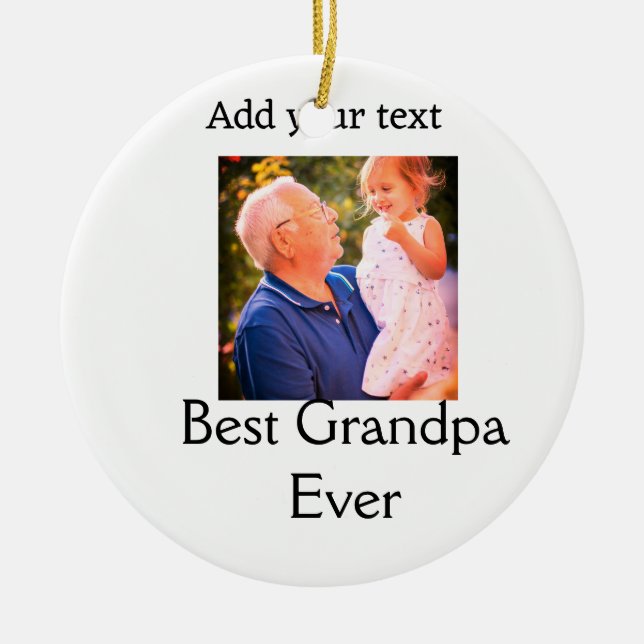 Ornamento De Cerâmica Melhor vovô de alguma vez fotógrafo do avô. (Frente)