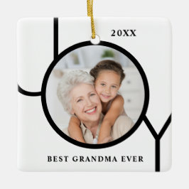 Ornamento De Cerâmica Melhor vovó de Natal