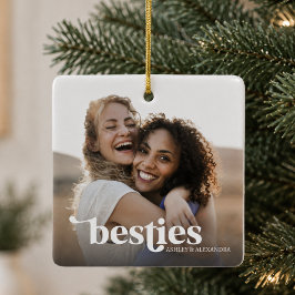 Ornamento De Cerâmica Melhores Amigas Foto Personalizada
