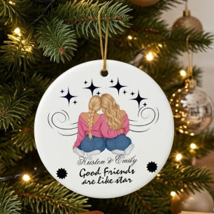 Ornamento De Cerâmica Melhores Amigos Personalizados Melhores Amigas P