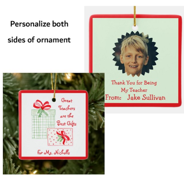 Ornamento De Cerâmica Melhores presentes para professores de férias de a (Criador carregado)