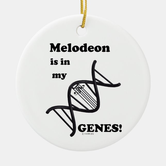 Ornamento De Cerâmica Melodeon em meus Genes (Frente)