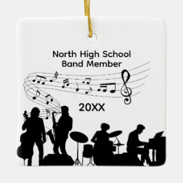 Ornamento De Cerâmica Membro da Banda de Música do Ensino Médio