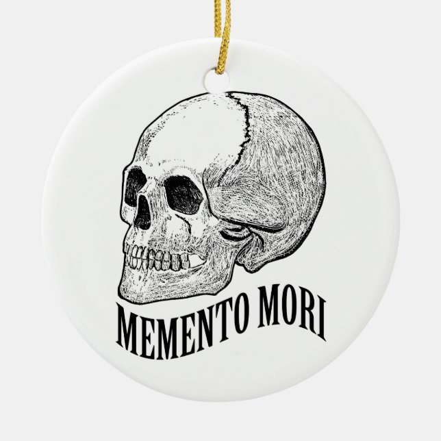 Ornamento De Cerâmica Memento mori (Frente)