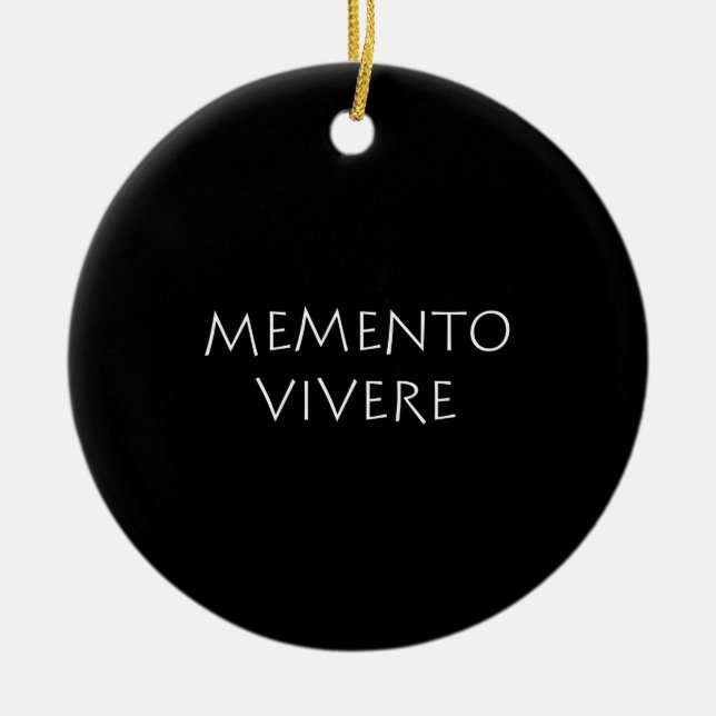 Ornamento De Cerâmica Memento vivere (Frente)