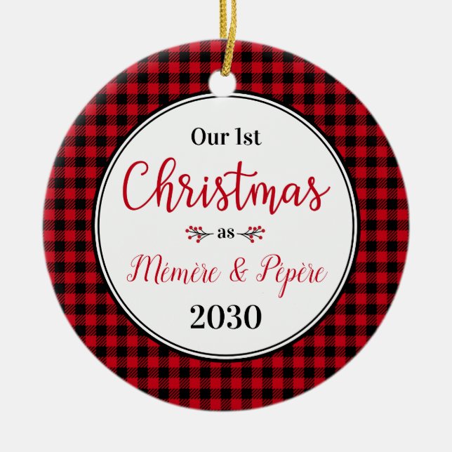 Ornamento De Cerâmica Memere Pepere, 1rua de Natal (Frente)