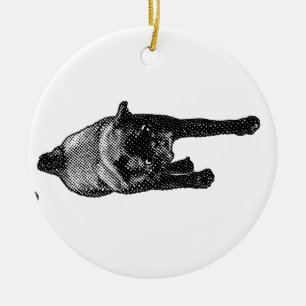 Ornamento De Cerâmica Memória Festiva, Duo de Cachorros Animados