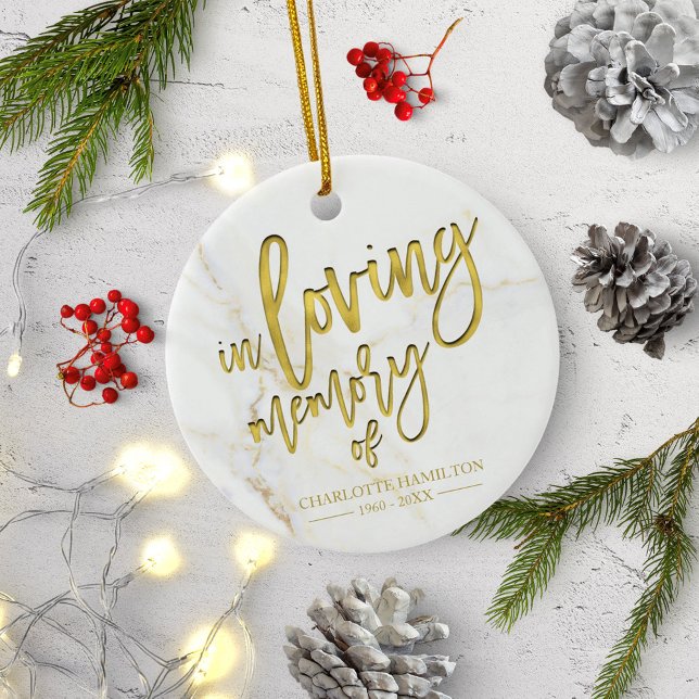 Ornamento De Cerâmica Memória personalizada amorosa Memorial (Criador carregado)