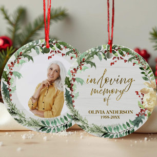 Ornamento De Cerâmica Memória Personalizada em Amor Memorial