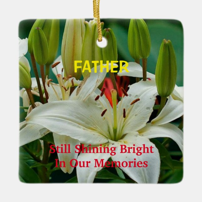 Ornamento De Cerâmica Memorial Ainda Está Brilhando Em Nossas Memórias L (Frente)