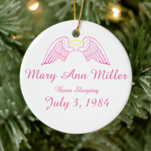 Memorial Angel Wings Halo PINK