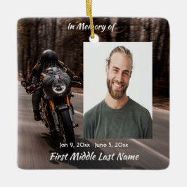 Ornamento De Cerâmica Memorial Cristão Personalizado Foto Motocicleta M