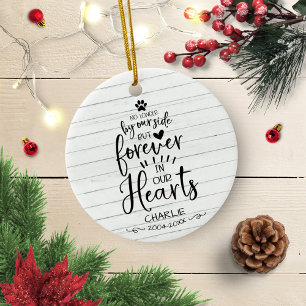 Ornamento De Cerâmica Memorial De Foto De Gato Rústico Ou Cão