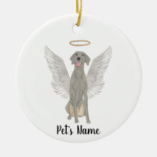 Ornamento De Cerâmica Memorial de Pesar Personalizado Weimaraner