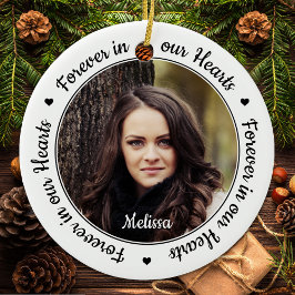 Ornamento De Cerâmica Memorial Fotográfico Moderno para sempre em nossos