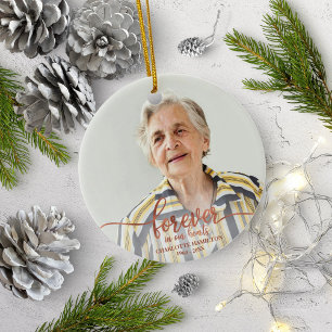 Ornamento De Cerâmica Memorial Fotográfico Personalizado Para Sempre Em 