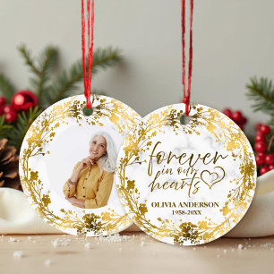 Ornamento De Cerâmica Memorial Fotográfico Personalizado Para Sempre Em