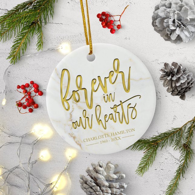 Ornamento De Cerâmica Memorial Fotográfico Personalizado Para Sempre Em  (Criador carregado)