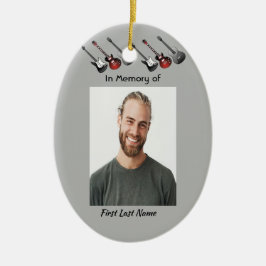 Ornamento De Cerâmica Memorial Keepsaau Musical Guitar Music