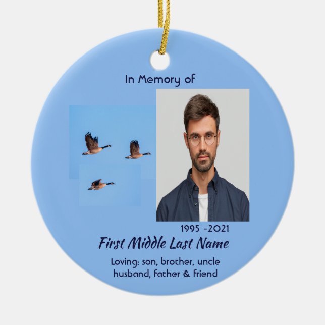 Ornamento De Cerâmica  Memorial Keepsake Canada Goose Outdoors (Frente)