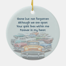 Ornamento De Cerâmica Memorial Keepsake Classic Vintage Car