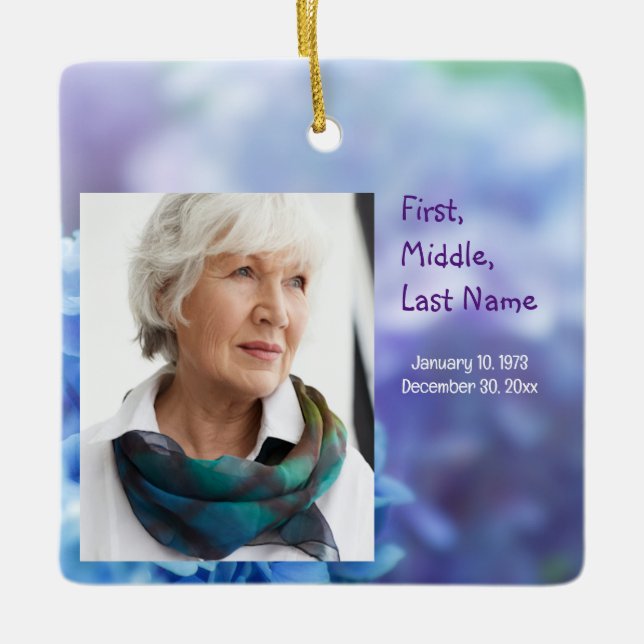 Ornamento De Cerâmica Memorial Keepsasawn foi embora, mas não foi esquec (Frente)