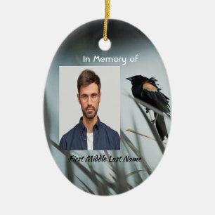 Ornamento De Cerâmica Memorial Keepsawn Blackbird