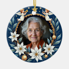 Ornamento De Cerâmica Memorial Natal Harmonia Celestial de 2 lados
