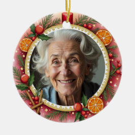 Ornamento De Cerâmica Memorial Natal para Sempre Perto – 2 lados