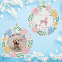 Memorial Personalizado Rosa Pastel Poodle com Foto
