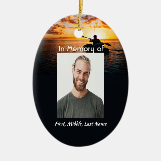 Ornamento De Cerâmica Memorial Pocket Card Kayaking Esporte (Frente)