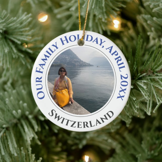 Ornamento De Cerâmica Memórias de Férias da Família Souvenir (Árvore)