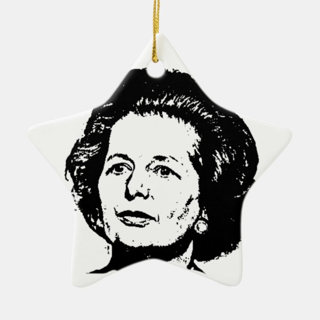 Ornamento De Cerâmica Memórias de Margaret Thatcher (Frente)