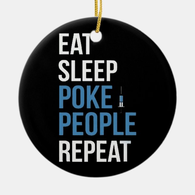 Ornamento De Cerâmica Memórias Phlebotomy (Frente)