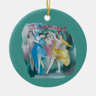 Ornamento De Cerâmica Menina Ballerina Dancers Thunder_Cove