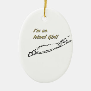 Ornamento De Cerâmica Menina da ilha (Long Island)