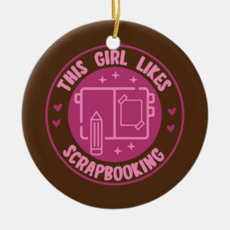 Ornamento De Cerâmica Menina Gosta De Bolsa De Hobby