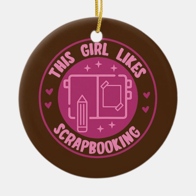 Ornamento De Cerâmica Menina Gosta De Bolsa De Hobby (Frente)