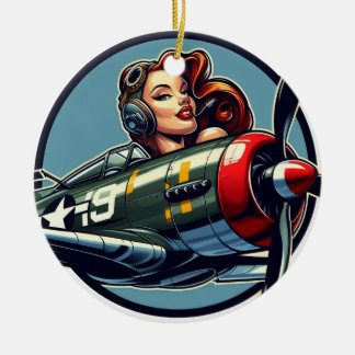 Ornamento De Cerâmica Menina para cima