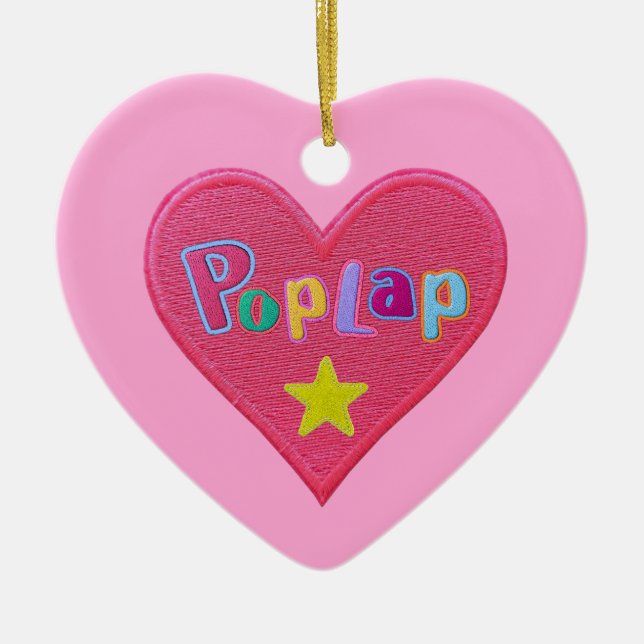 Ornamento De Cerâmica Menina personalizada/personalizada do POPLAP Afrik (Frente)