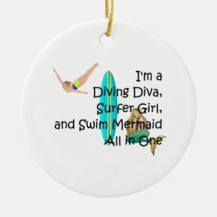 Ornamento De Cerâmica Menina SUPERIOR da água