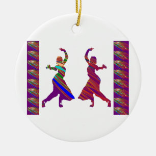 Ornamento De Cerâmica Meninas de DANÇA: Dança do estilo de Bollywood